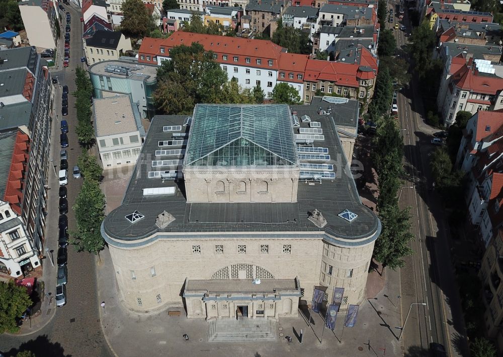 Luftbild Halle (Saale) - Landesmuseum für Vorgeschichte ( Vorgeschichtsmuseum ) in Halle / Saale