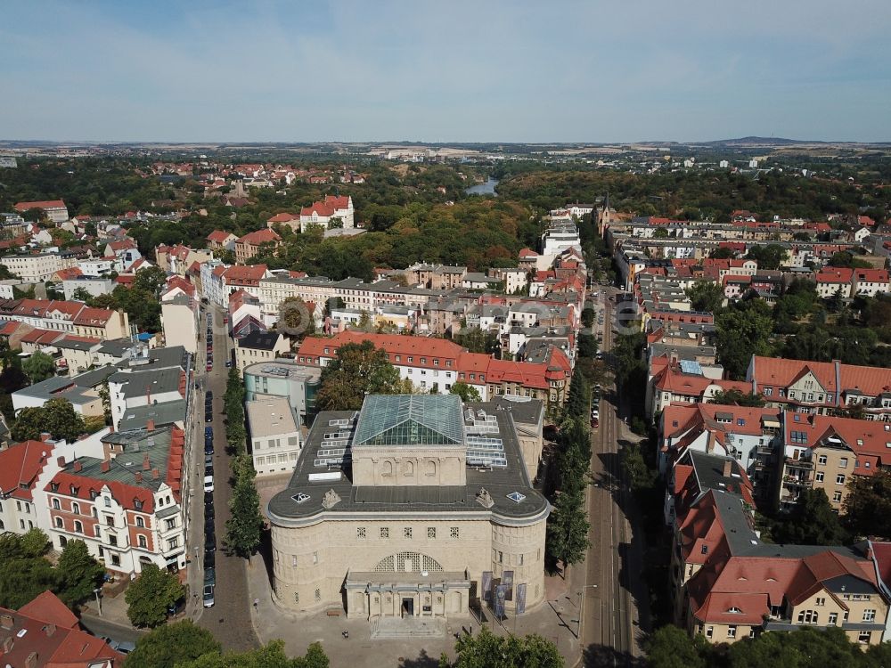 Halle (Saale) von oben - Landesmuseum für Vorgeschichte ( Vorgeschichtsmuseum ) in Halle / Saale