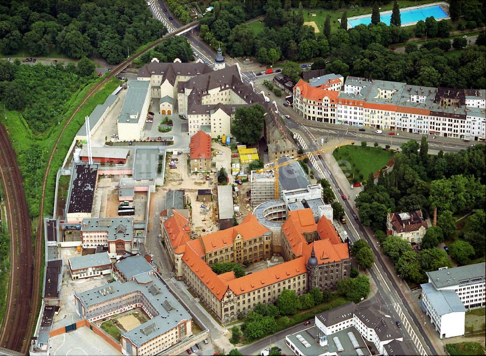 Luftaufnahme Magdeburg - Landgericht und JVA Magdeburg in Sachsen-Anhalt