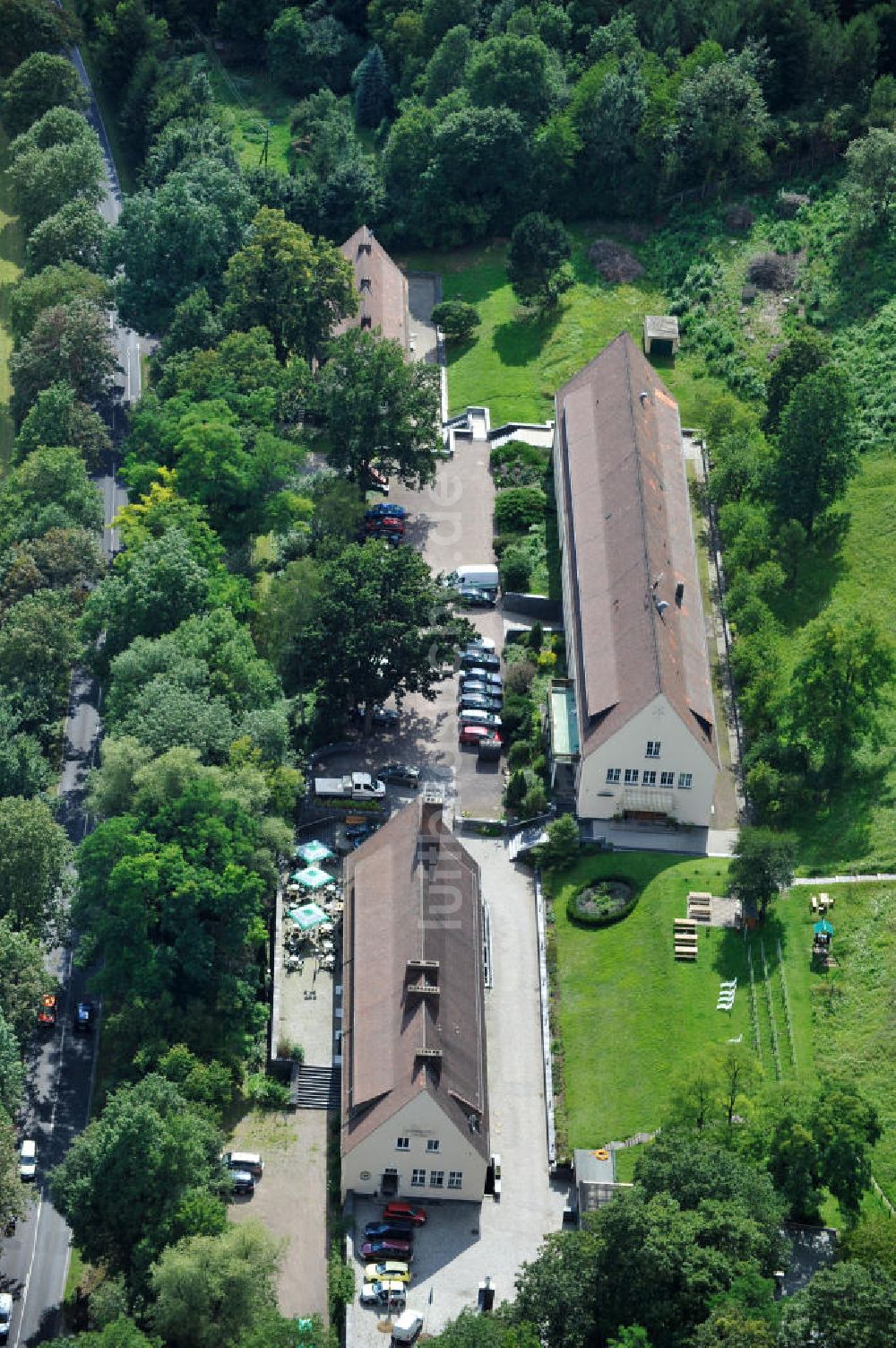 Luftaufnahme Eisenach - Landhotel Alte Fliegerschule in Eisenach, Thüringen