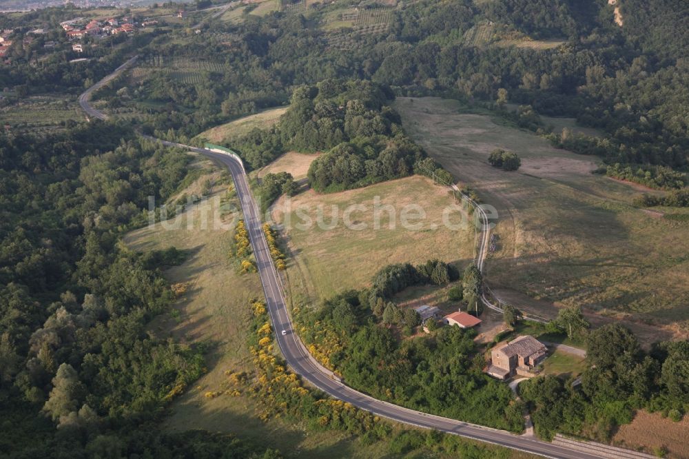 Castel Viscardo aus der Vogelperspektive: Landschaft bei Castel Viscardo in Umbrien in Italien