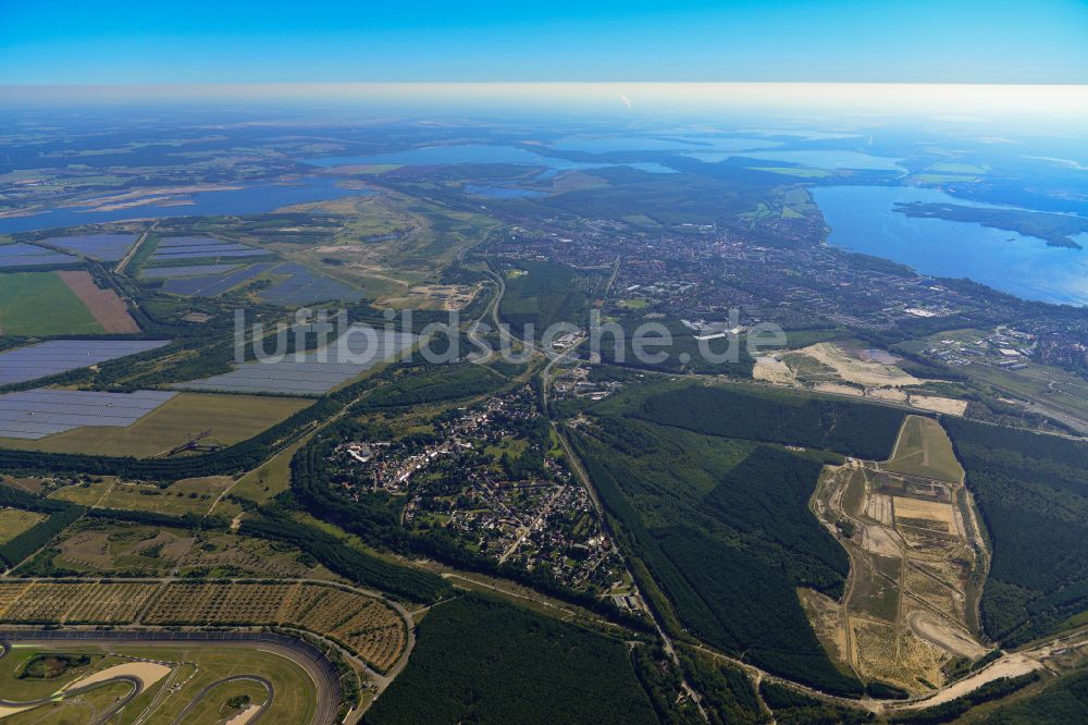 Luftbild Senftenberg - Landschaft mit Blick auf den Großräschner See bei Senftenberg im Bundesland Brandenburg, Deutschland