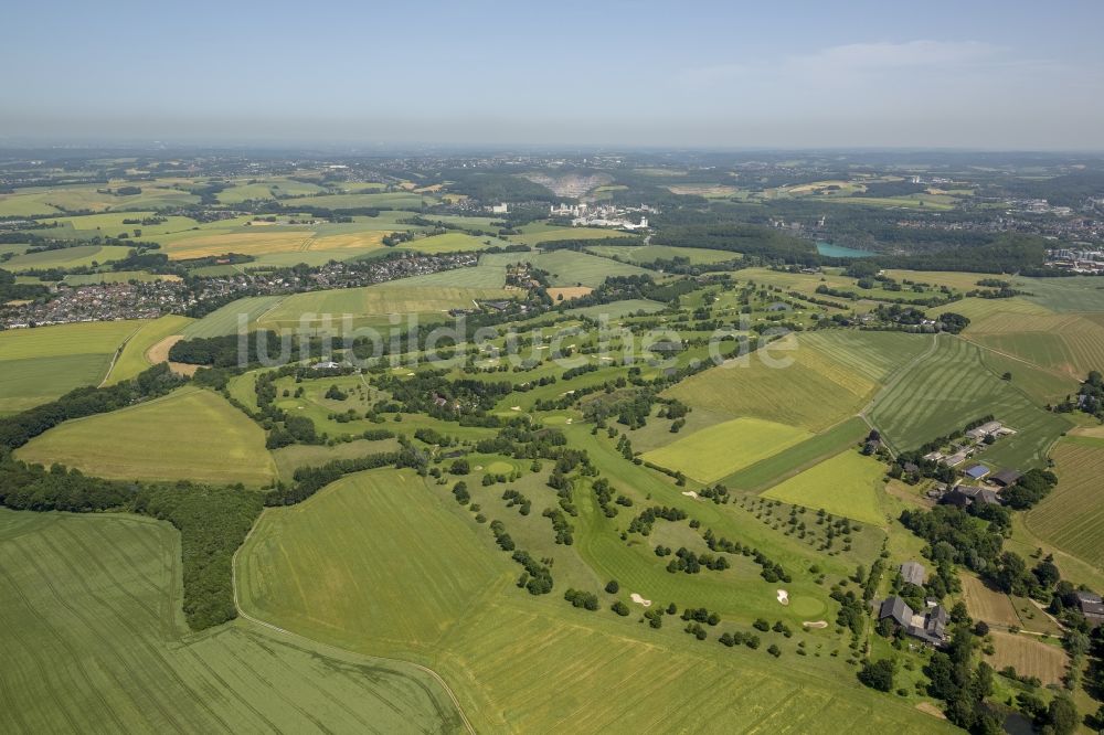 Luftbild Mettmann - Landschaft am Golfplatz Mettmann im Rheinland im Bundesland Nordrhein-Westfalen