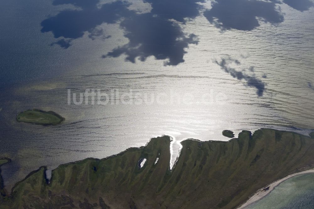 Vitte aus der Vogelperspektive: Landschaft des Naturschutzgebietes Gellen und Gänsewerder an der Ostseeküste auf der Insel Hiddensee bei Vitte im Bundesland Mecklenburg-Vorpommern