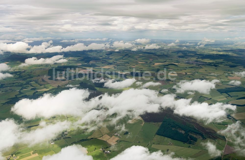 Huntly von oben - Landschaft im Norden von Schottland bei Huntly