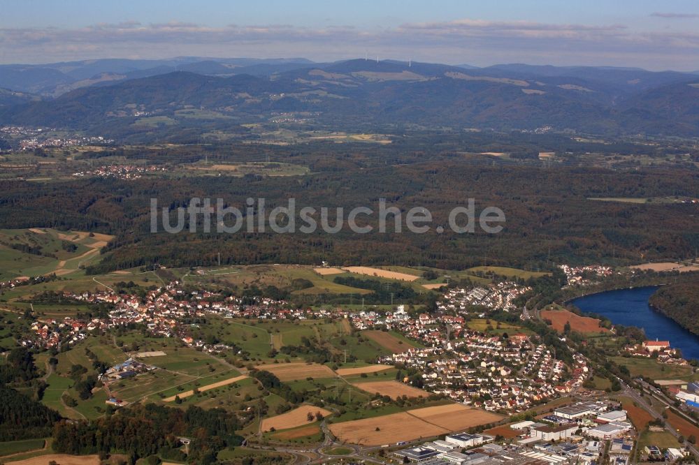 Luftbild Rheinfelden (Baden) - Landschaft und Ortsansicht im Ortsteil Karsau in Rheinfelden (Baden) im Bundesland Baden-Württemberg