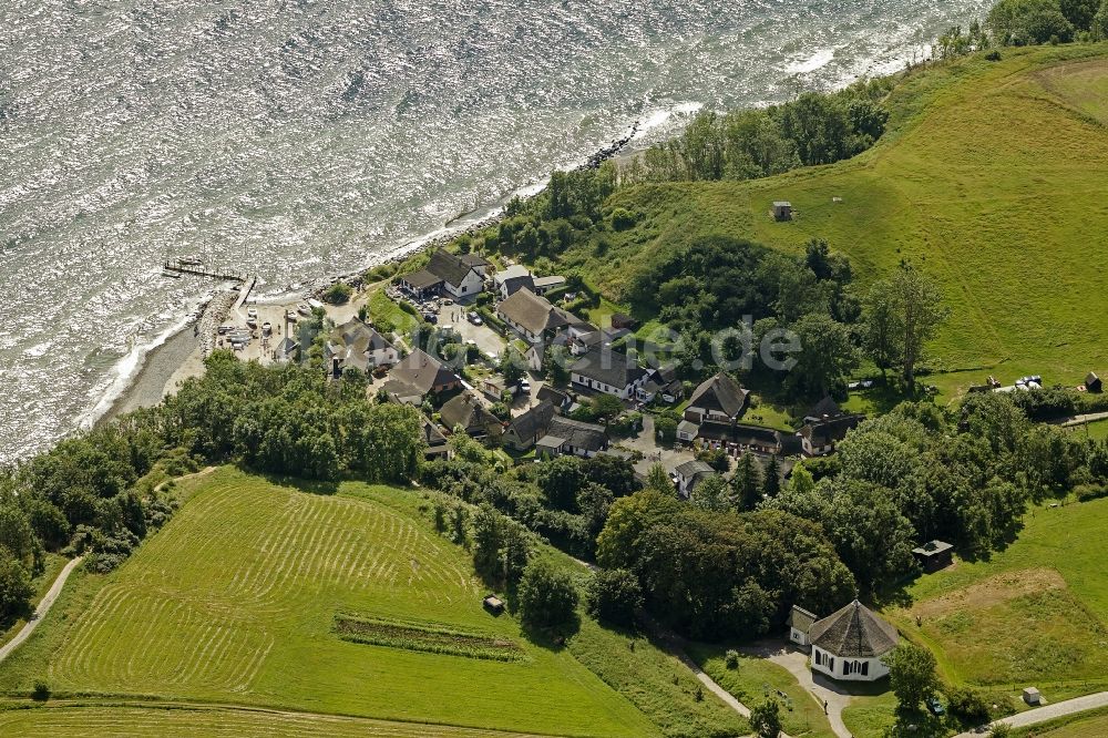 Putgarten von oben - Landschaft der Ostseeküste bei Putgarten auf der Insel Rügen im Bundesland Mecklenburg-Vorpommern