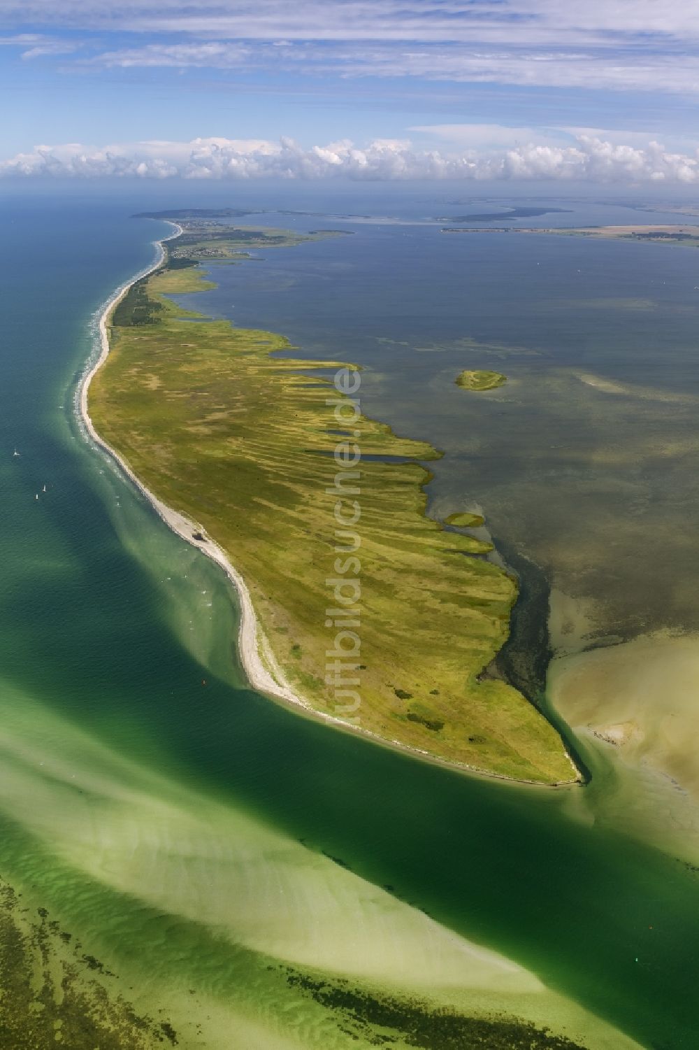 Luftbild Klausdorf - Landschaft der Ostseeküste der Insel Hiddensee bei Klausdorf im Bundesland Mecklenburg-Vorpommernrn