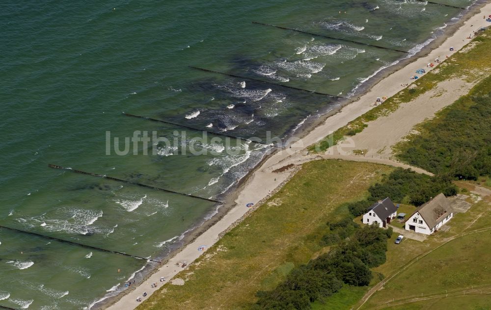 Luftbild Klausdorf - Landschaft der Ostseeküste der Insel Hiddensee bei Klausdorf im Bundesland Mecklenburg-Vorpommernrn