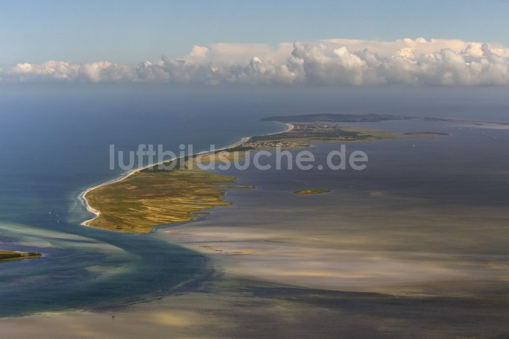 Ummanz von oben - Landschaft der Ostseeküste der Insel Hiddensee bei Ummanz im Bundesland Mecklenburg-Vorpommern