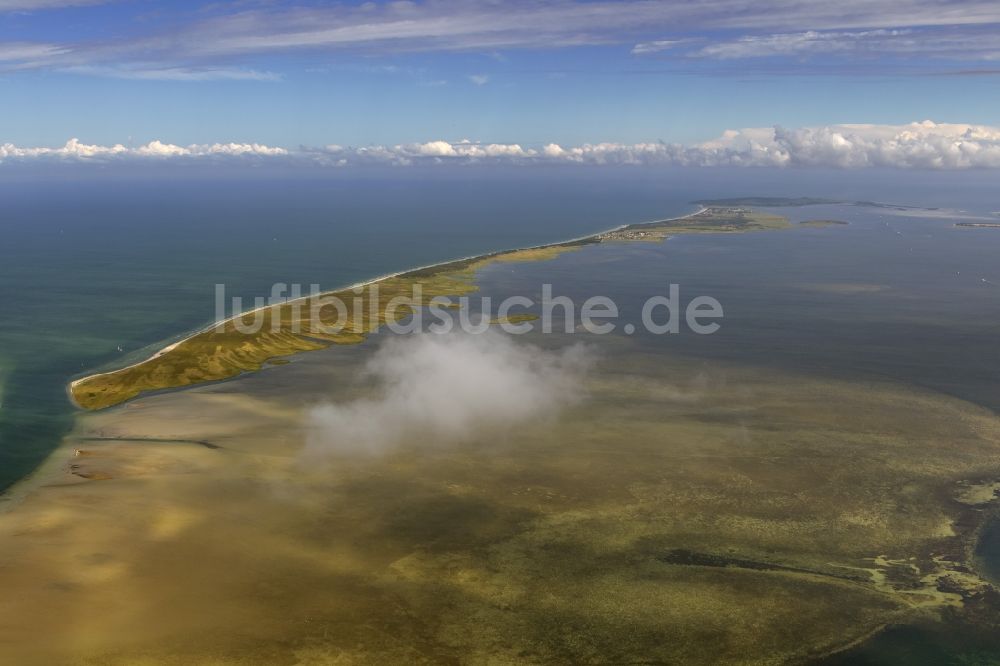 Ummanz von oben - Landschaft der Ostseeküste der Insel Hiddensee bei Ummanz im Bundesland Mecklenburg-Vorpommern