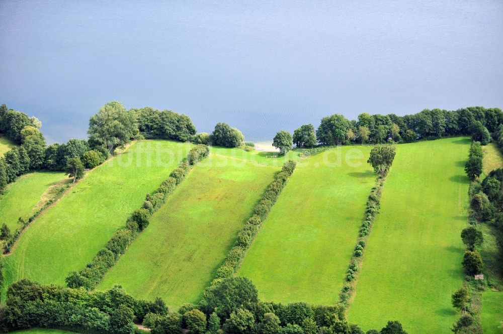 Plön von oben - Landschaft in Plön im Bundesland Schleswig-Holstein