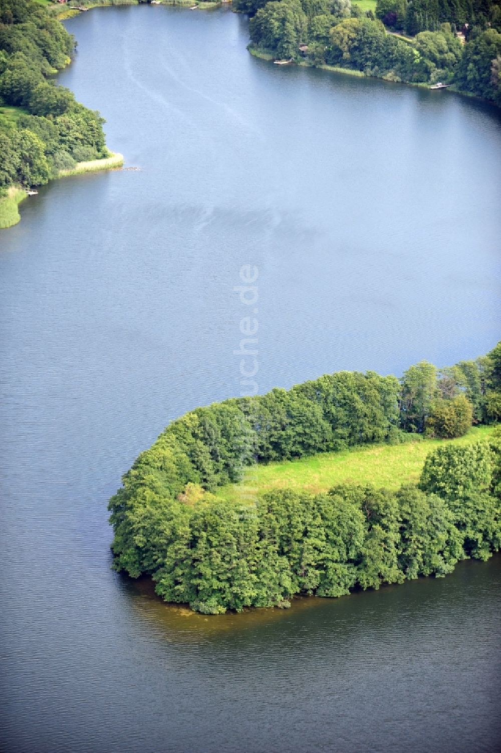 Plön von oben - Landschaft in Plön im Bundesland Schleswig-Holstein