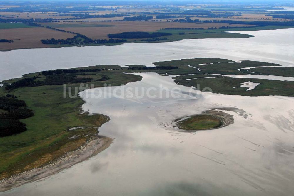 Luftbild Hiddensee - Landschaft vor dem Schaproder Bodden