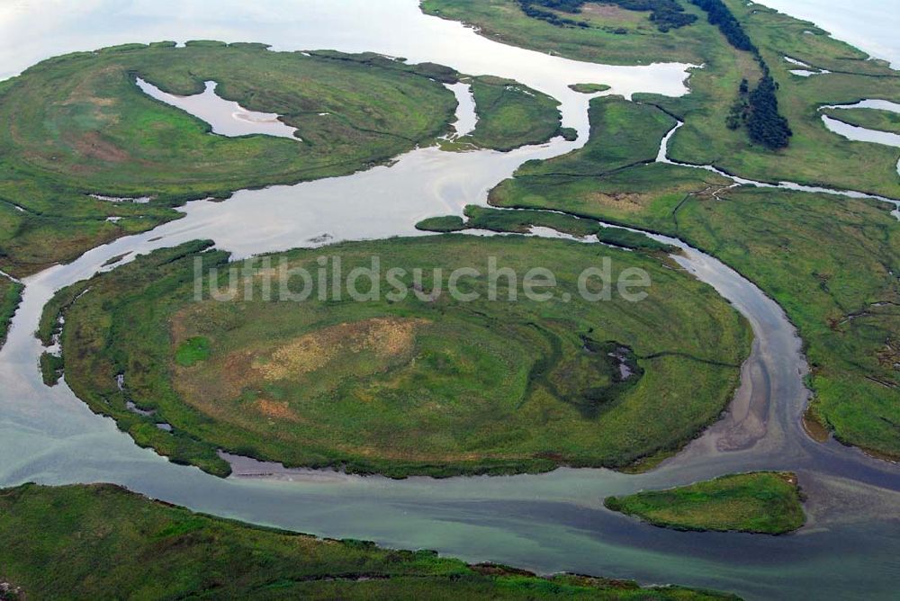 Pramort von oben - Landschaft vor dem Schaproder Bodden