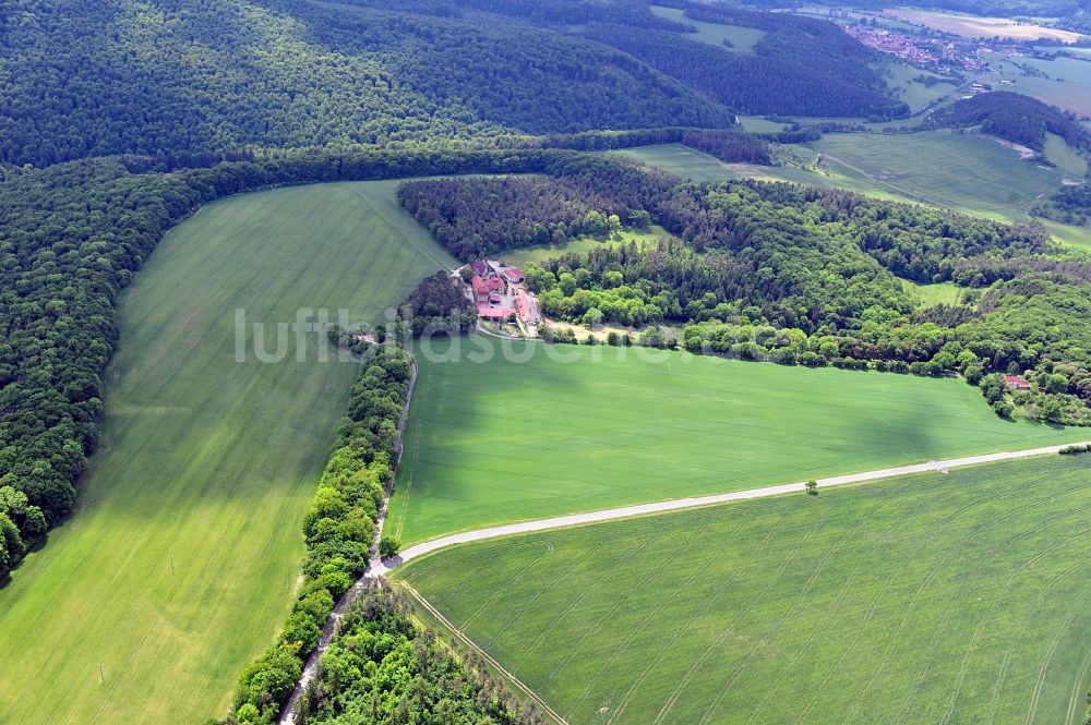 Katharinenberg aus der Vogelperspektive: Landschaft um Schierschwende in Thüringen