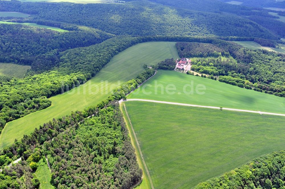 Luftbild Katharinenberg - Landschaft um Schierschwende in Thüringen