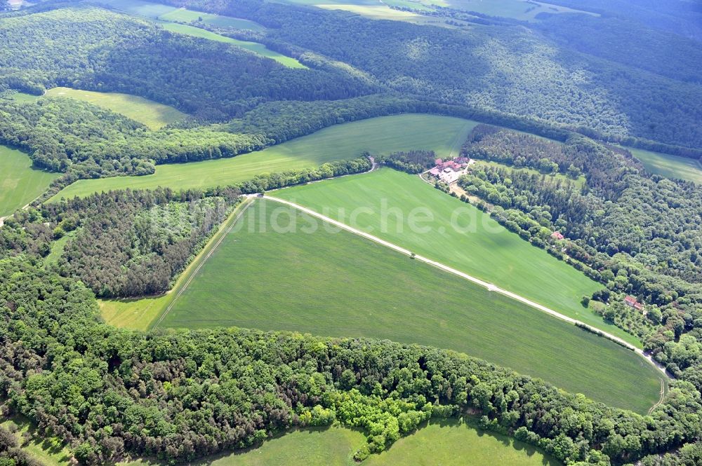 Luftaufnahme Katharinenberg - Landschaft um Schierschwende in Thüringen