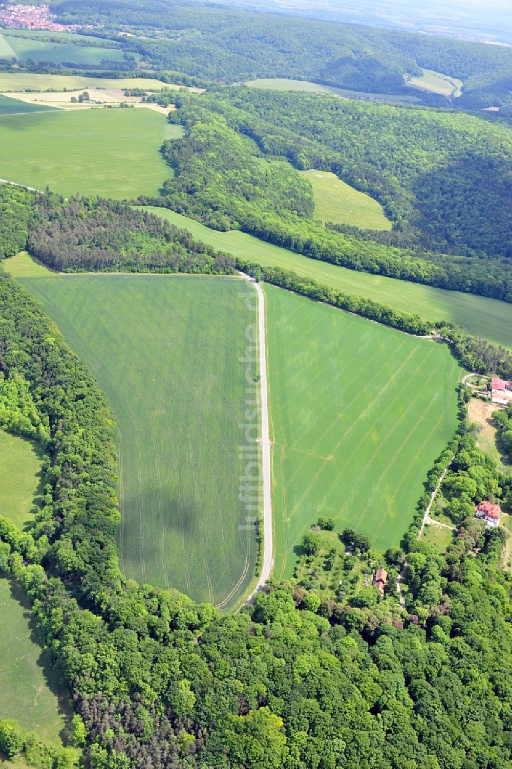 Katharinenberg aus der Vogelperspektive: Landschaft um Schierschwende in Thüringen