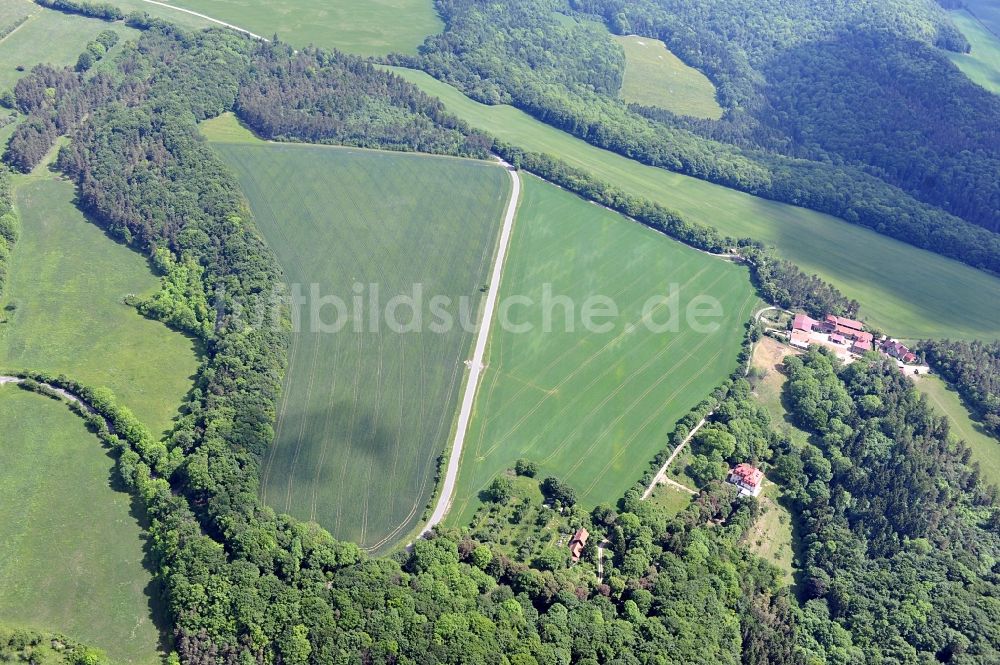 Luftbild Katharinenberg - Landschaft um Schierschwende in Thüringen