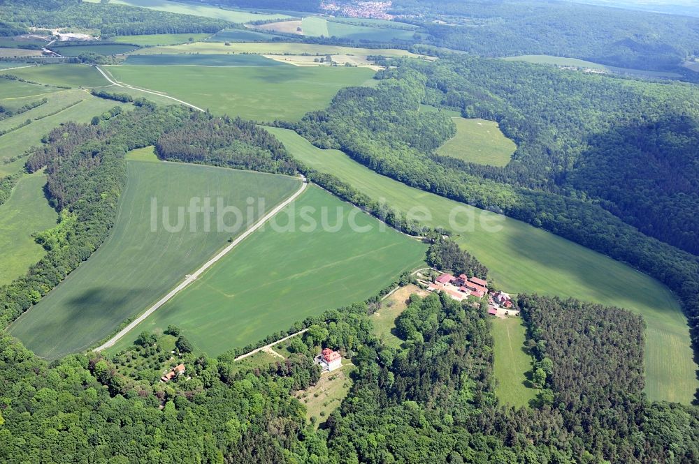 Luftaufnahme Katharinenberg - Landschaft um Schierschwende in Thüringen