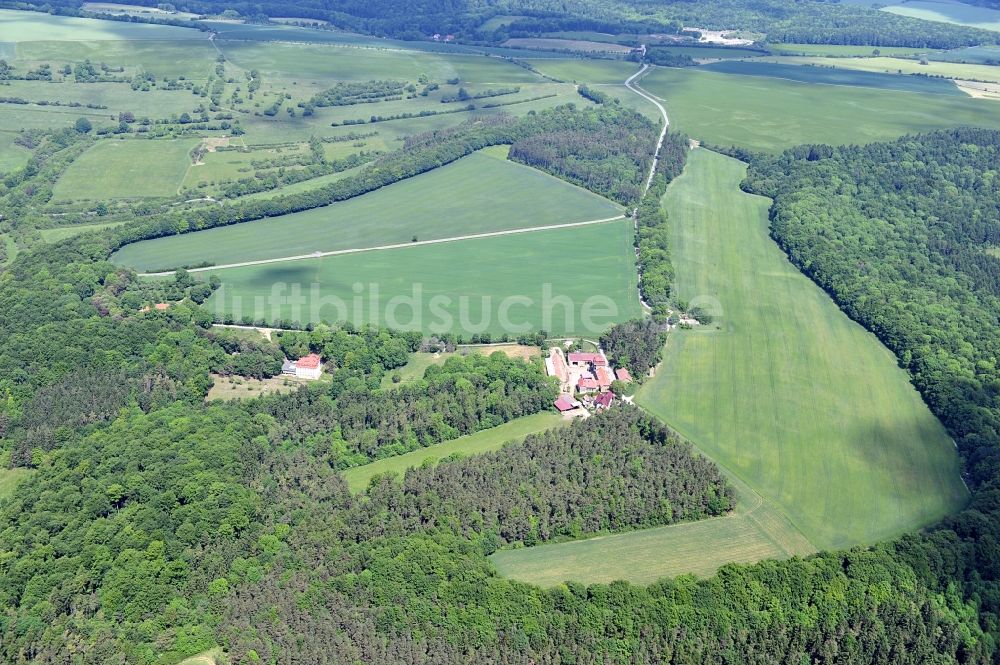 Katharinenberg aus der Vogelperspektive: Landschaft um Schierschwende in Thüringen