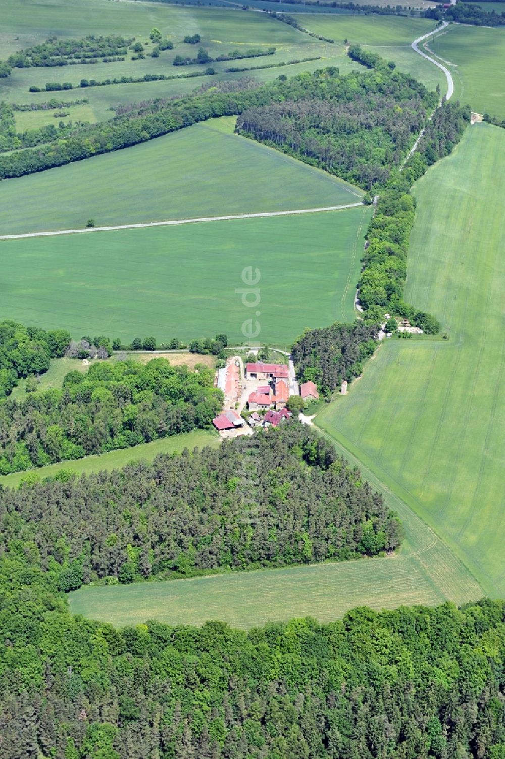 Luftbild Katharinenberg - Landschaft um Schierschwende in Thüringen