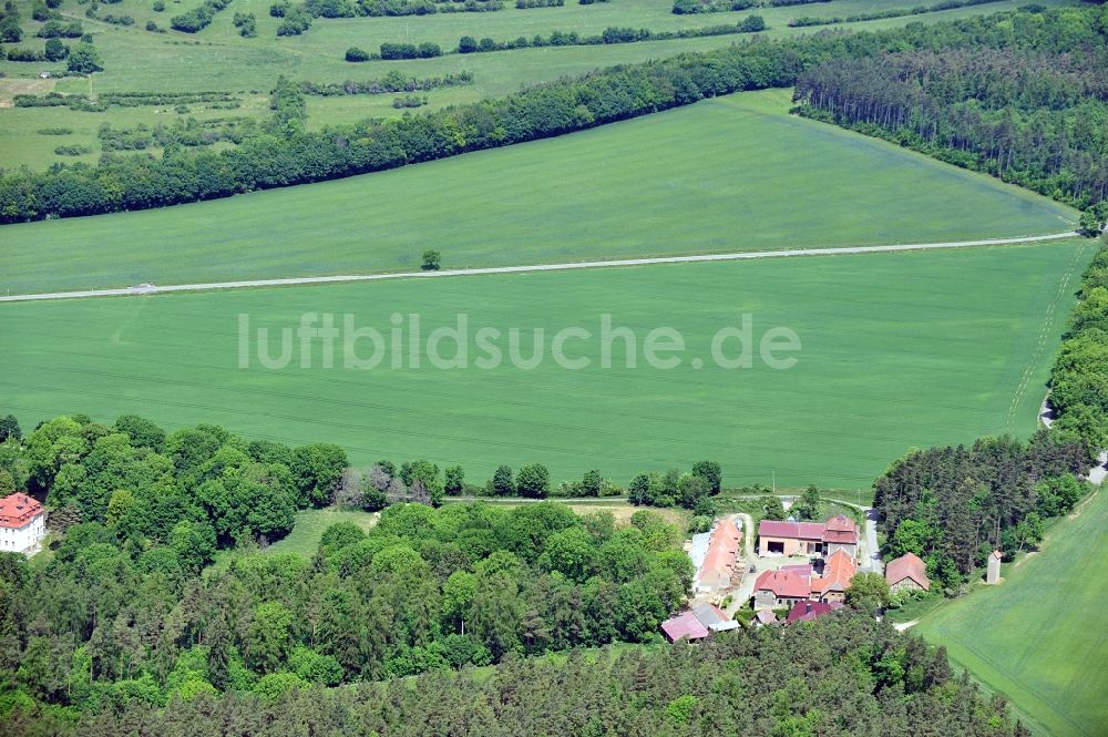 Luftaufnahme Katharinenberg - Landschaft um Schierschwende in Thüringen