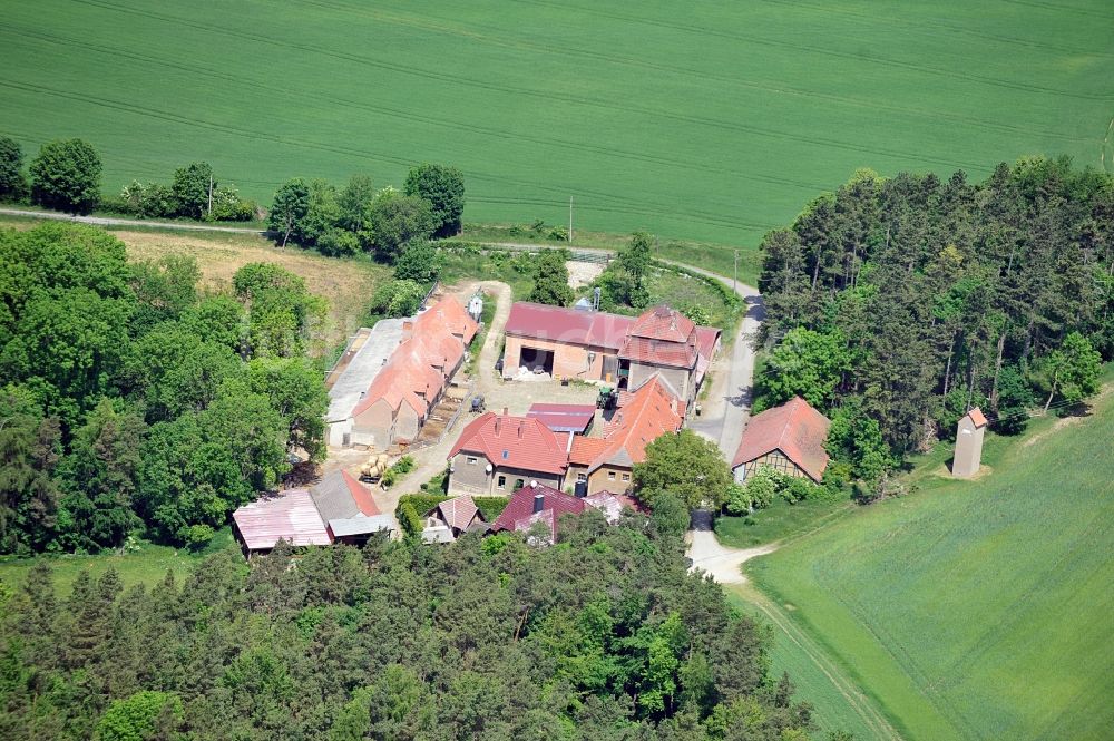 Katharinenberg von oben - Landschaft um Schierschwende in Thüringen