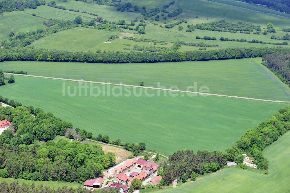 Luftbild Katharinenberg - Landschaft um Schierschwende in Thüringen