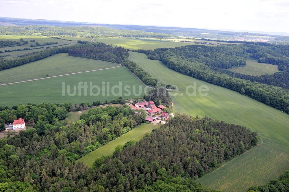 Katharinenberg aus der Vogelperspektive: Landschaft um Schierschwende in Thüringen