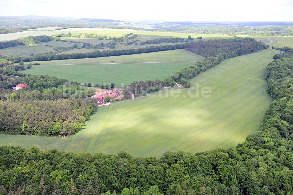 Luftbild Katharinenberg - Landschaft um Schierschwende in Thüringen