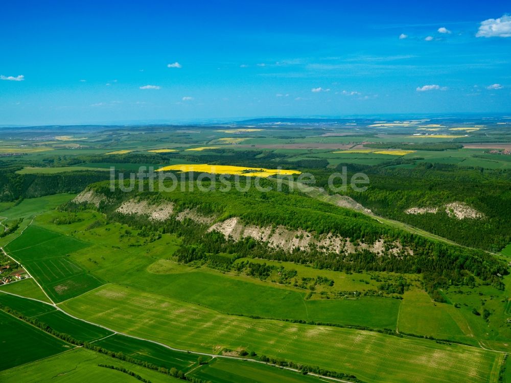 Luftaufnahme Reinstädt - Landschaft um den Schönberg in Reinstädt im Bundesland Thüringen