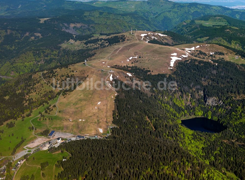 Luftaufnahme Falkau - Landschaft vom Skigebiet und Wintersportzentrum Feldberg im Schwarzwald bei Falkau im Bundesland Baden-Württemberg