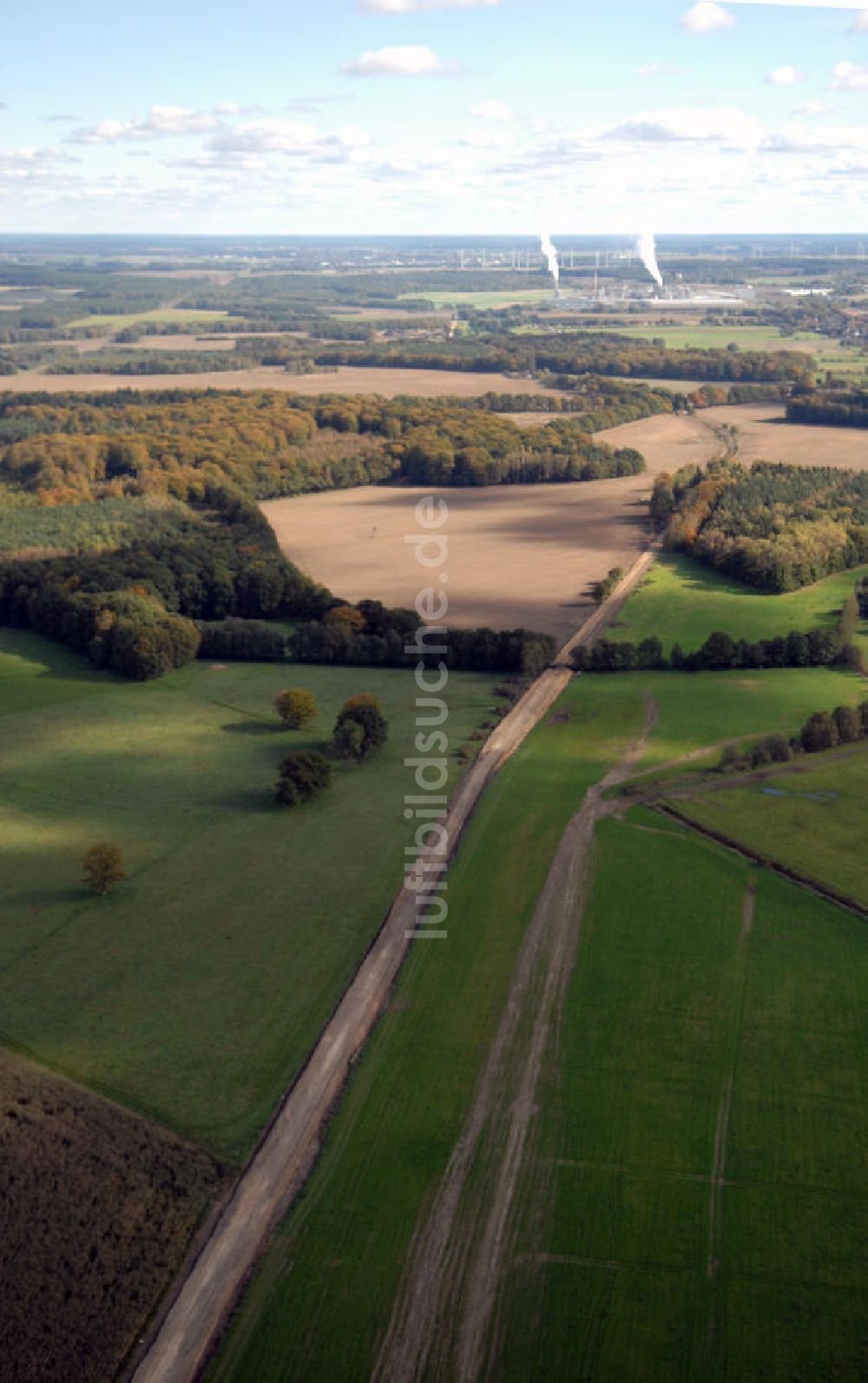 Pritzwalk aus der Vogelperspektive: Landschaft östlich von Pritzwalk