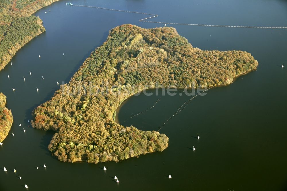 Luftaufnahme Haltern am See - Landschaft des Wassersport Zentrum auf dem Halterner Stausee an der Talsperre Haltern im Bundesland Nordrhein-Westfalen