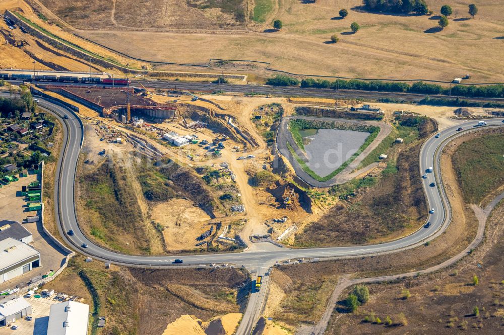 Luftaufnahme Wesel - Landschaften der neu gestalteten Lippemündung in den Flußverlauf des Rhein bei Wesel im Bundesland Nordrhein-Westfalen