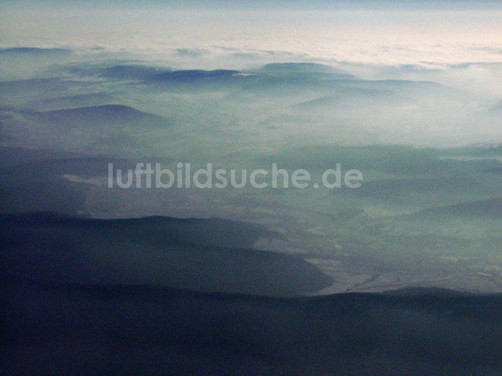 Eisenach / Thüringen aus der Vogelperspektive: Landschaftsaufnahme bei Eisenach in Thüringen