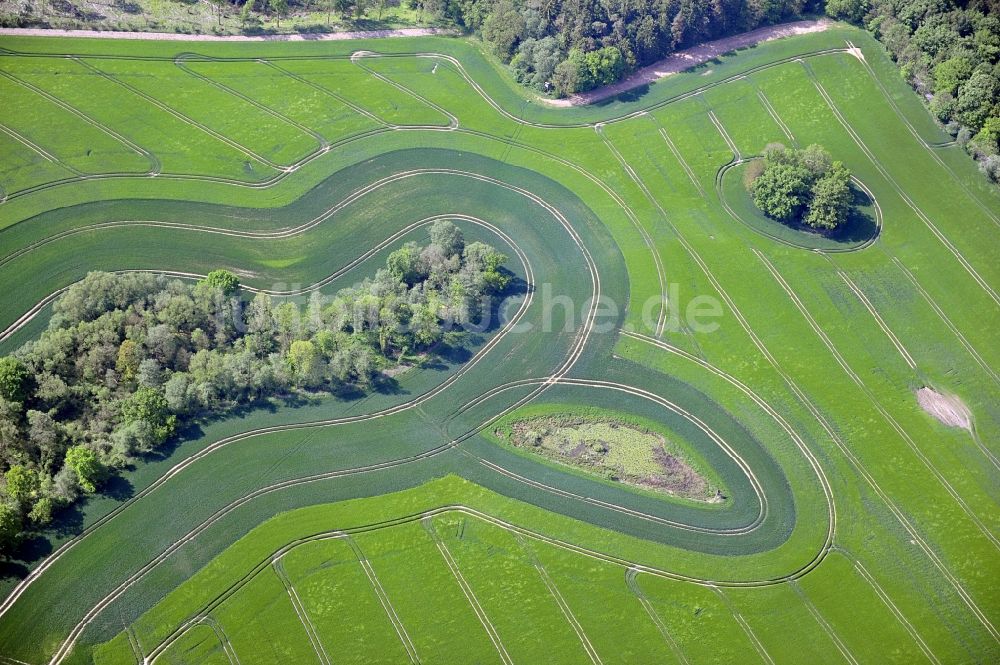 Werder von oben - Landschaftskunst bei Werder in Mecklenburg-Vorpommern