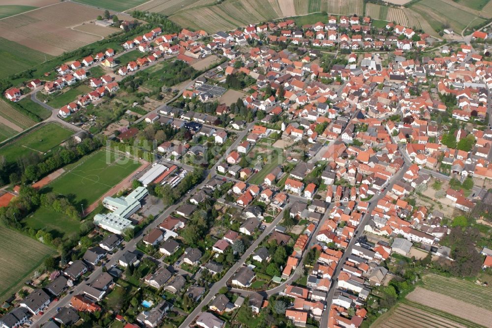 Luftaufnahme Schornsheim - Landstädtische Gemeinde in Schornsheim im Bundesland Rheinland-Pfalz