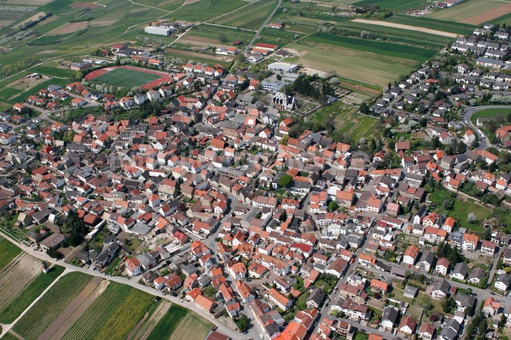 Luftbild Ober-Olm - Landstädtischen Ortsgemeinde in Ober-Olm im Bundesland Rheinland-Pfalz