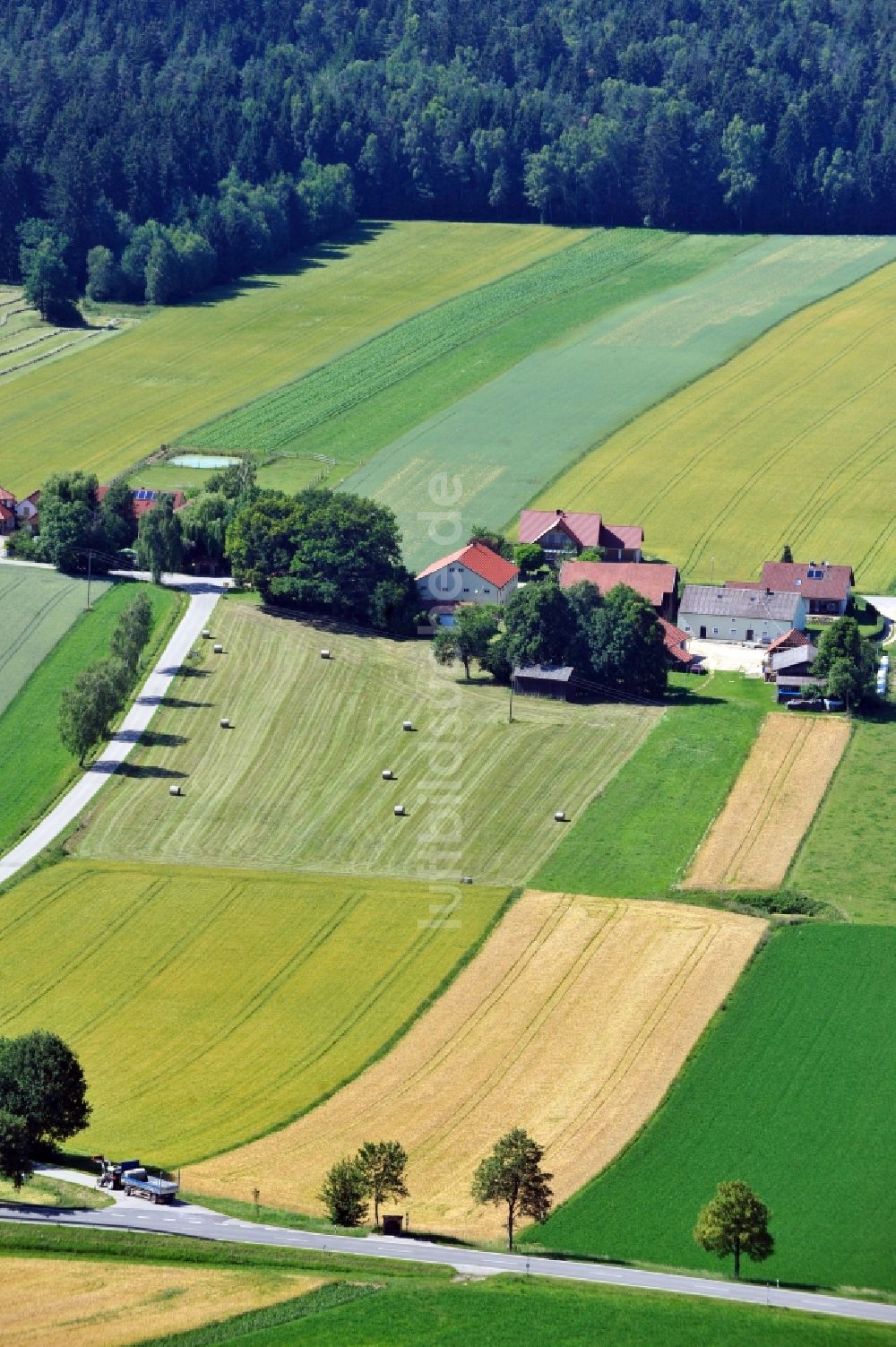 Hemau OT Altenlohe aus der Vogelperspektive: Landwirtschaftliche Nutzflächen in Hemau im Bundesland Bayern