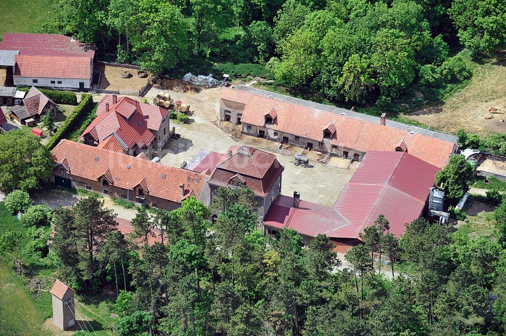 Luftbild Katharinenberg - Landwirtschaftsbetrieb bei Schierschwende in Thüringen