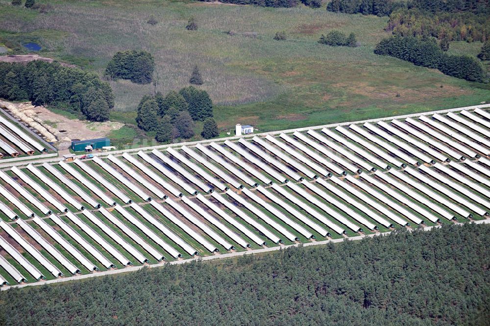 SONNENBURG / SLONSK aus der Vogelperspektive: Landwirtschaftsbetrieb in Sonnenburg in der Provinz Lebus