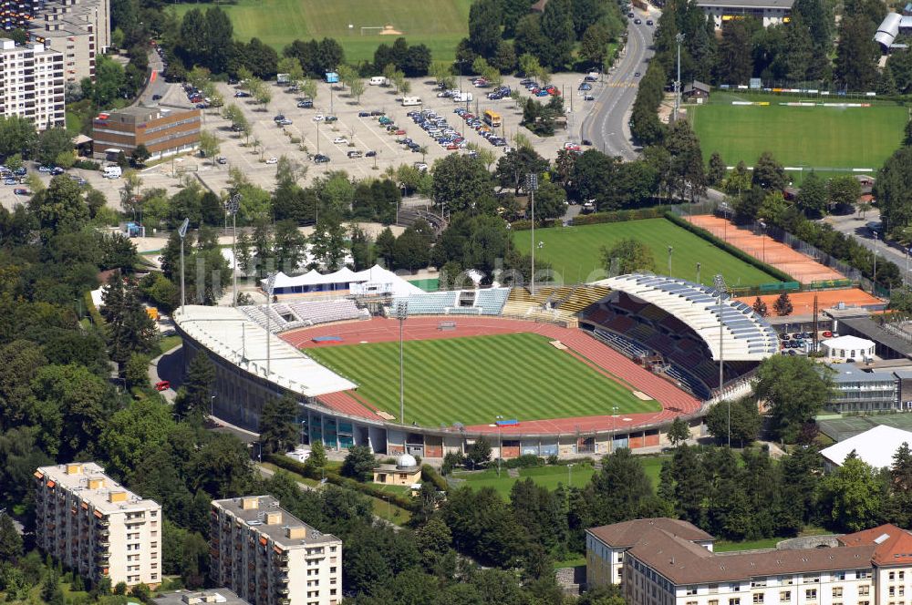 Lausanne aus der Vogelperspektive: Lausanne Fußballstadion