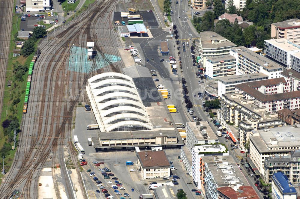 Luftaufnahme Lausanne - Lausanne Güterbahnhof