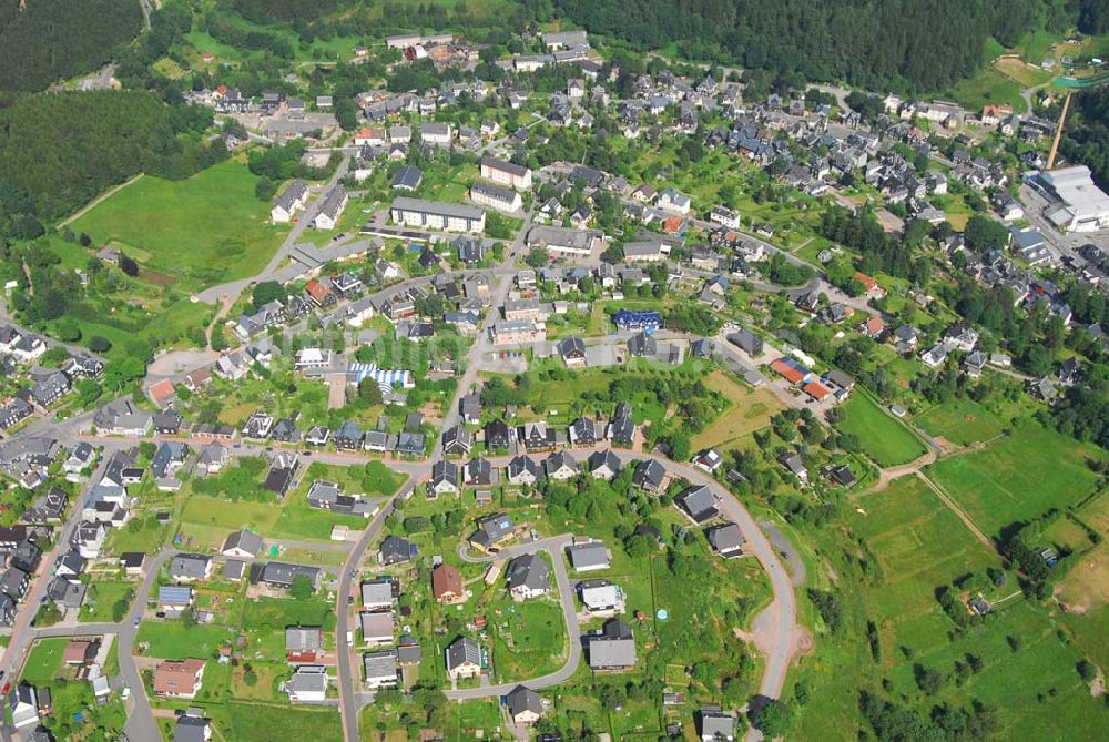 Lauscha (Thüringen) von oben - Lauscha im Thüringer Wald