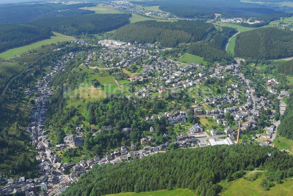 Lauscha (Thüringen) aus der Vogelperspektive: Lauscha im Thüringer Wald