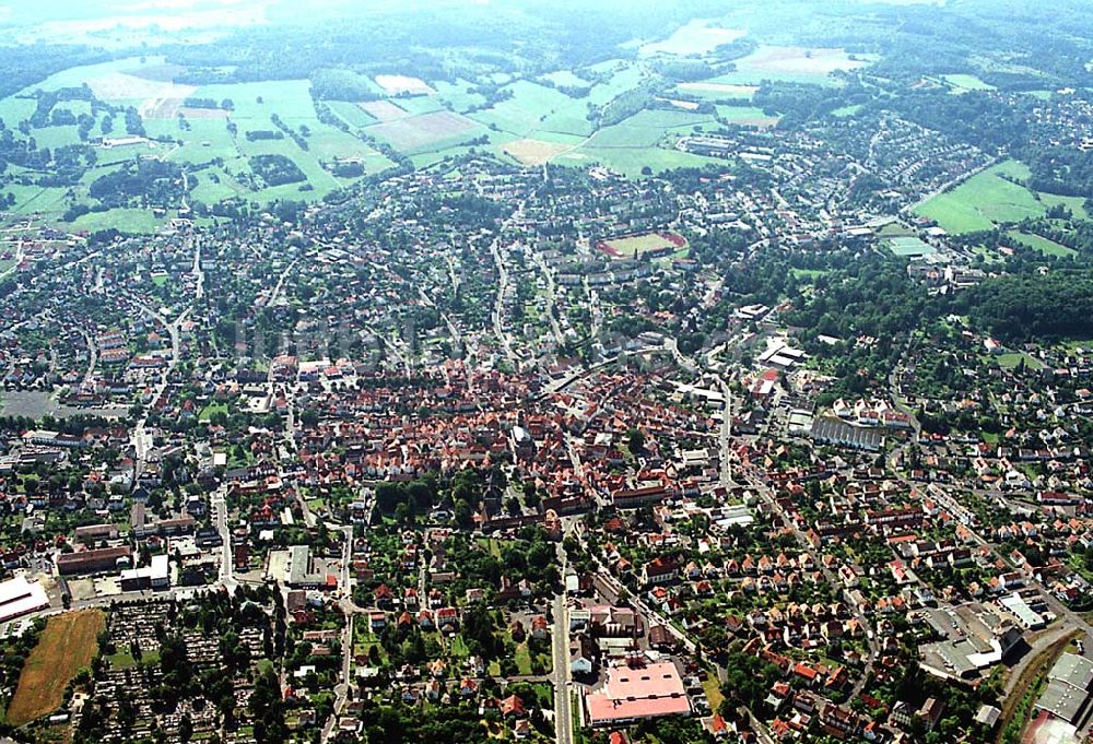 Lauterbach / Hessen aus der Vogelperspektive: Lauterbach / Hessen Blick auf das Stadtzentrum von Lauterbach in Hessen