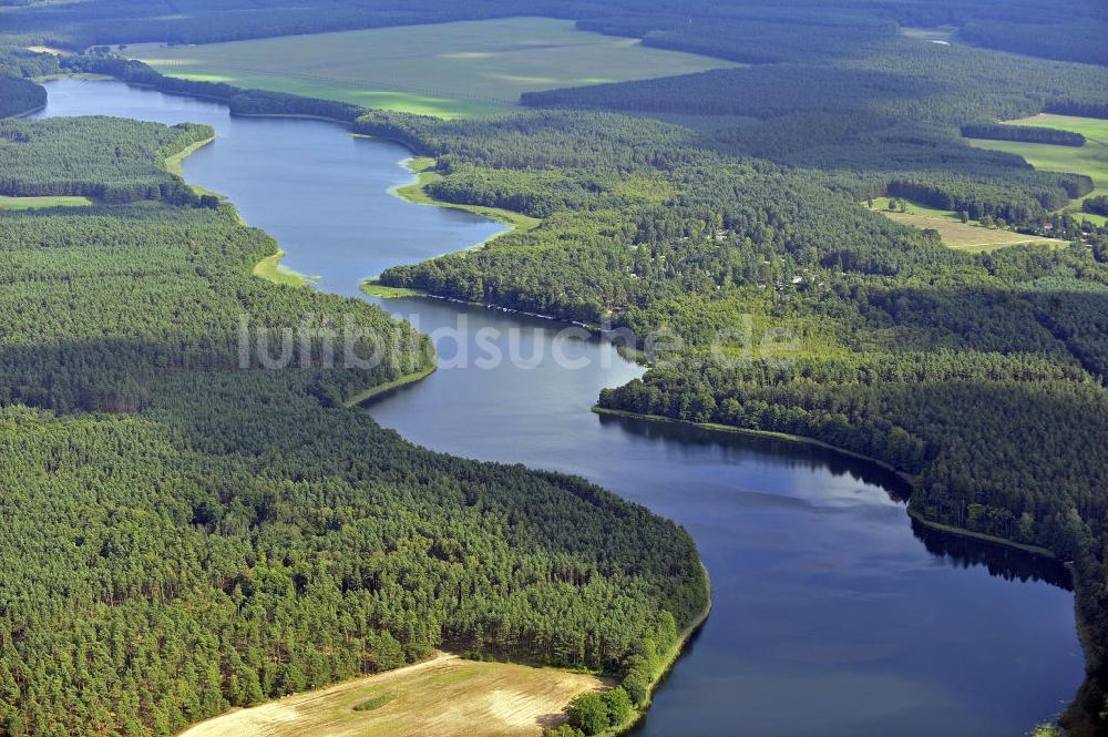 Templin von oben - Lübbesee bei Templin